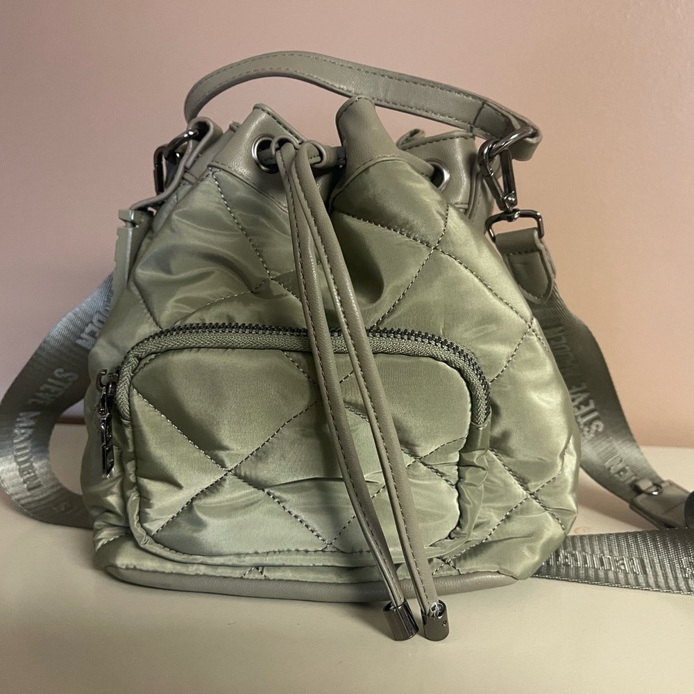 Steve Madden Olive Green Puffer Crossbody